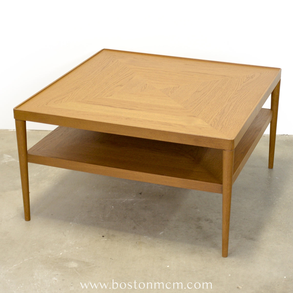 IKEA "Stockholm" Teak Square Coffee Table w/ Lower Shelf - #A1853