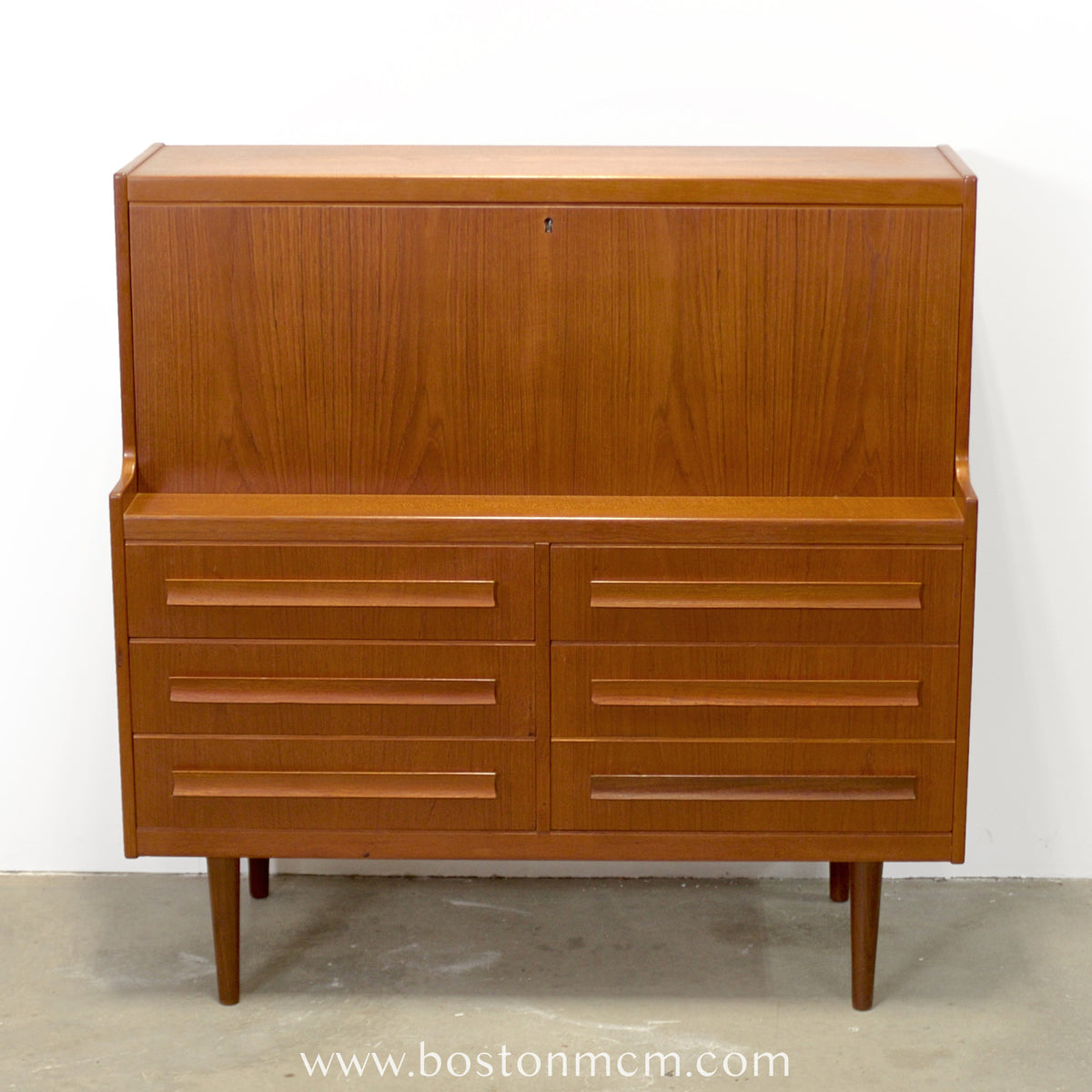 Klim Møbelfabrik Teak Secretary Desk with Hidden Shelf Designed by Erling Torvits - #A1858