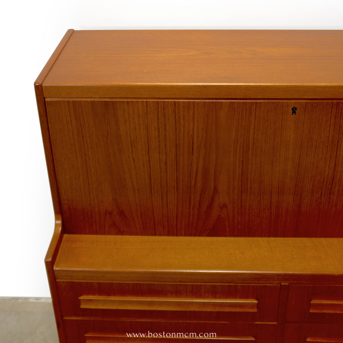 Klim Møbelfabrik Teak Secretary Desk with Hidden Shelf Designed by Erling Torvits - #A1858