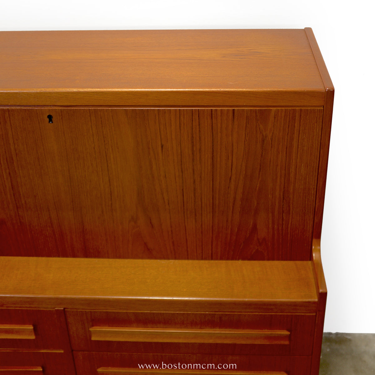 Klim Møbelfabrik Teak Secretary Desk with Hidden Shelf Designed by Erling Torvits - #A1858