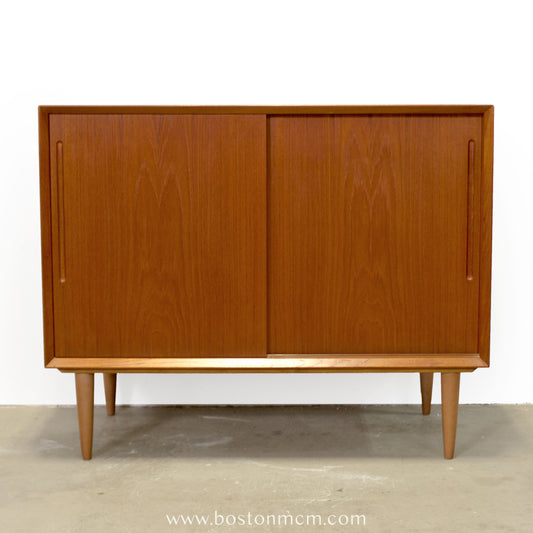 Danish Teak Record Cabinet / Small Sideboard - #A1848