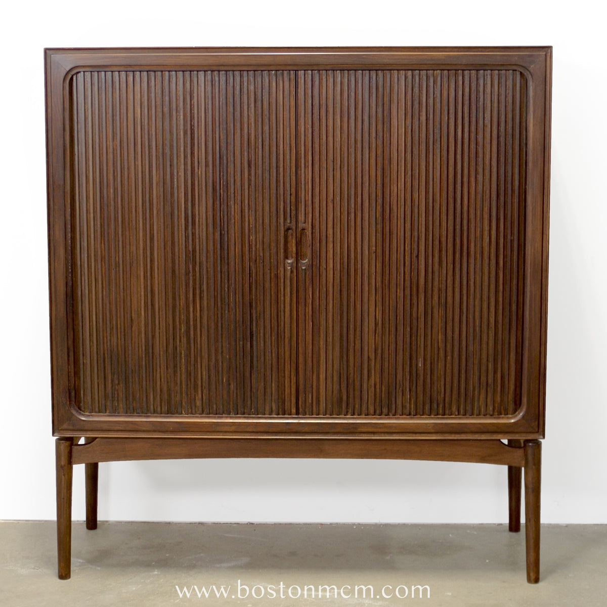 Danish Tambour Door Cabinet - #A2226