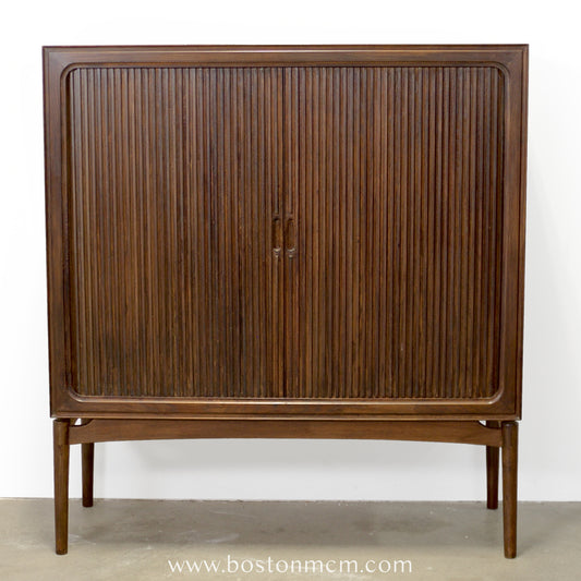 Danish Tambour Door Cabinet - #A2226