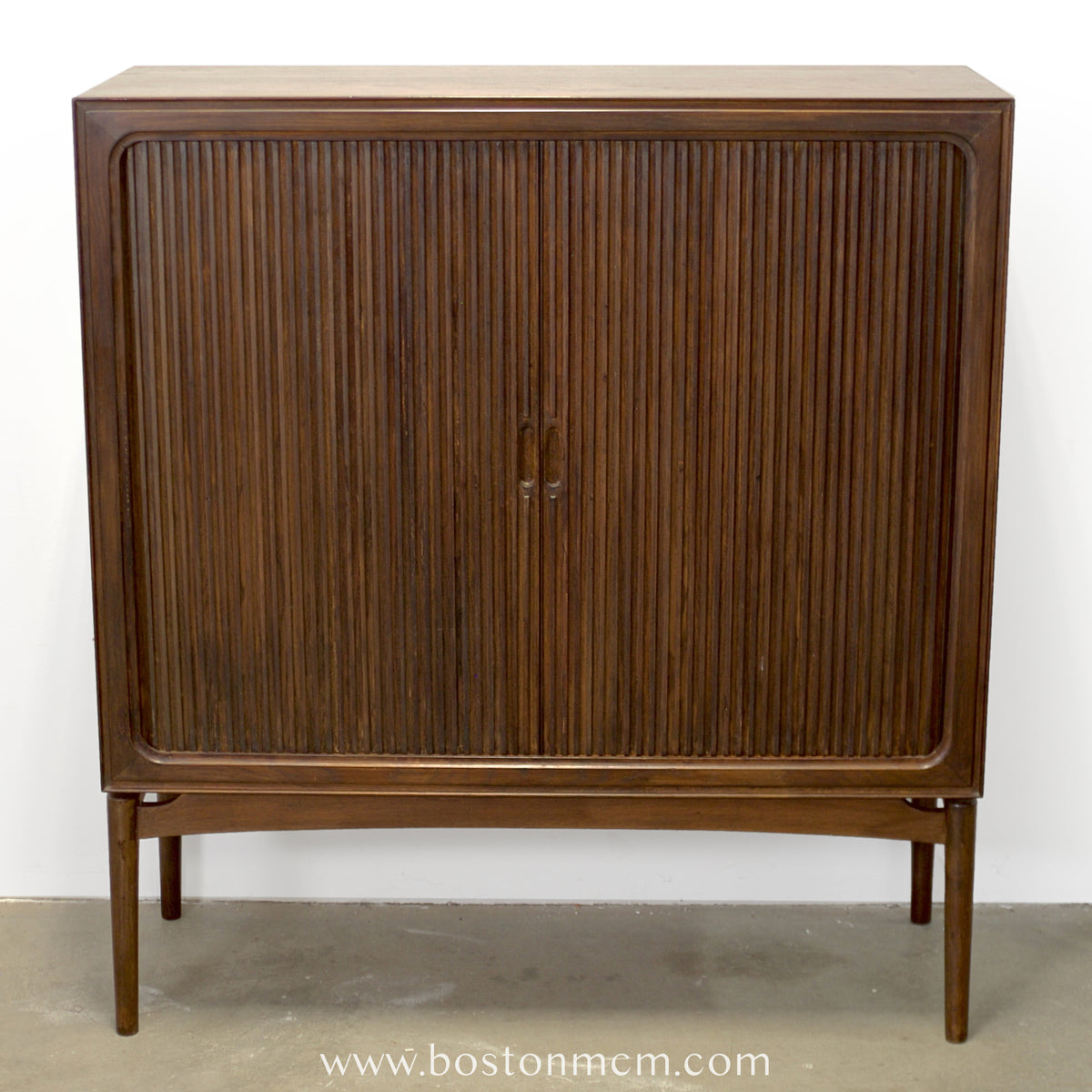 Danish Tambour Door Cabinet - #A2226