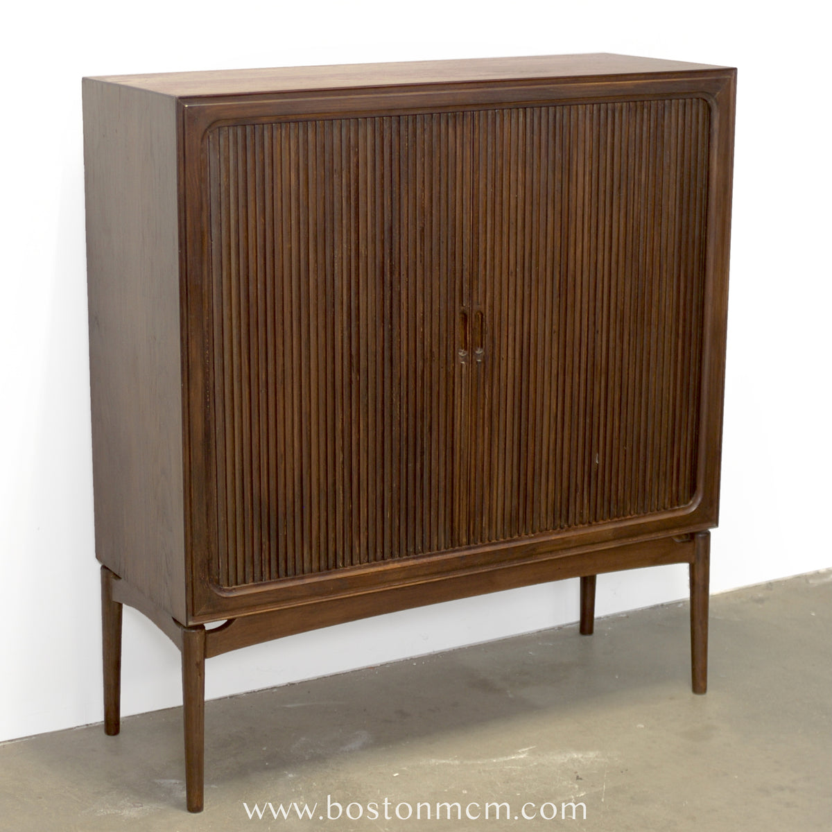Danish Tambour Door Cabinet - #A2226