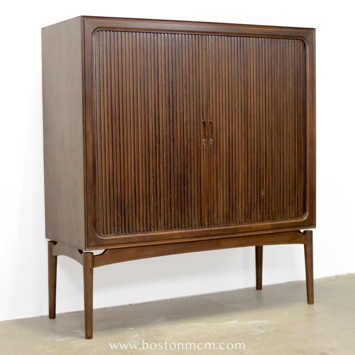 Danish Tambour Door Cabinet - #A2226