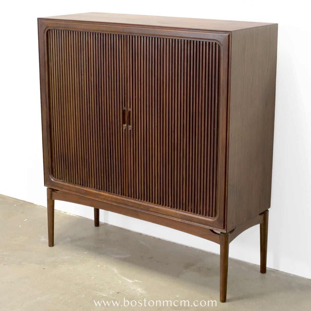 Danish Tambour Door Cabinet - #A2226