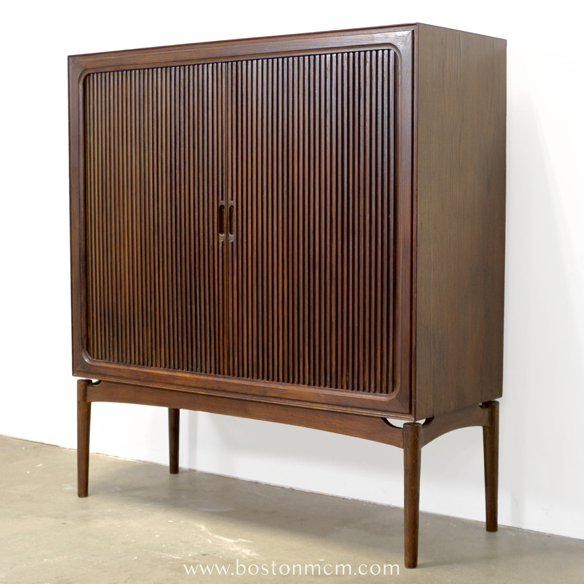 Danish Tambour Door Cabinet - #A2226