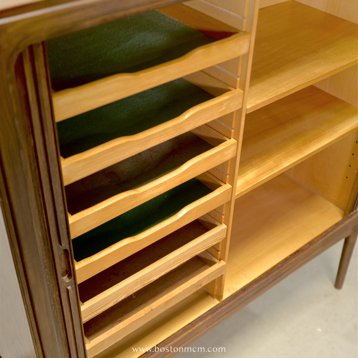 Danish Tambour Door Cabinet - #A2226