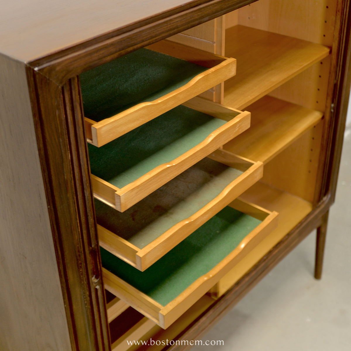 Danish Tambour Door Cabinet - #A2226