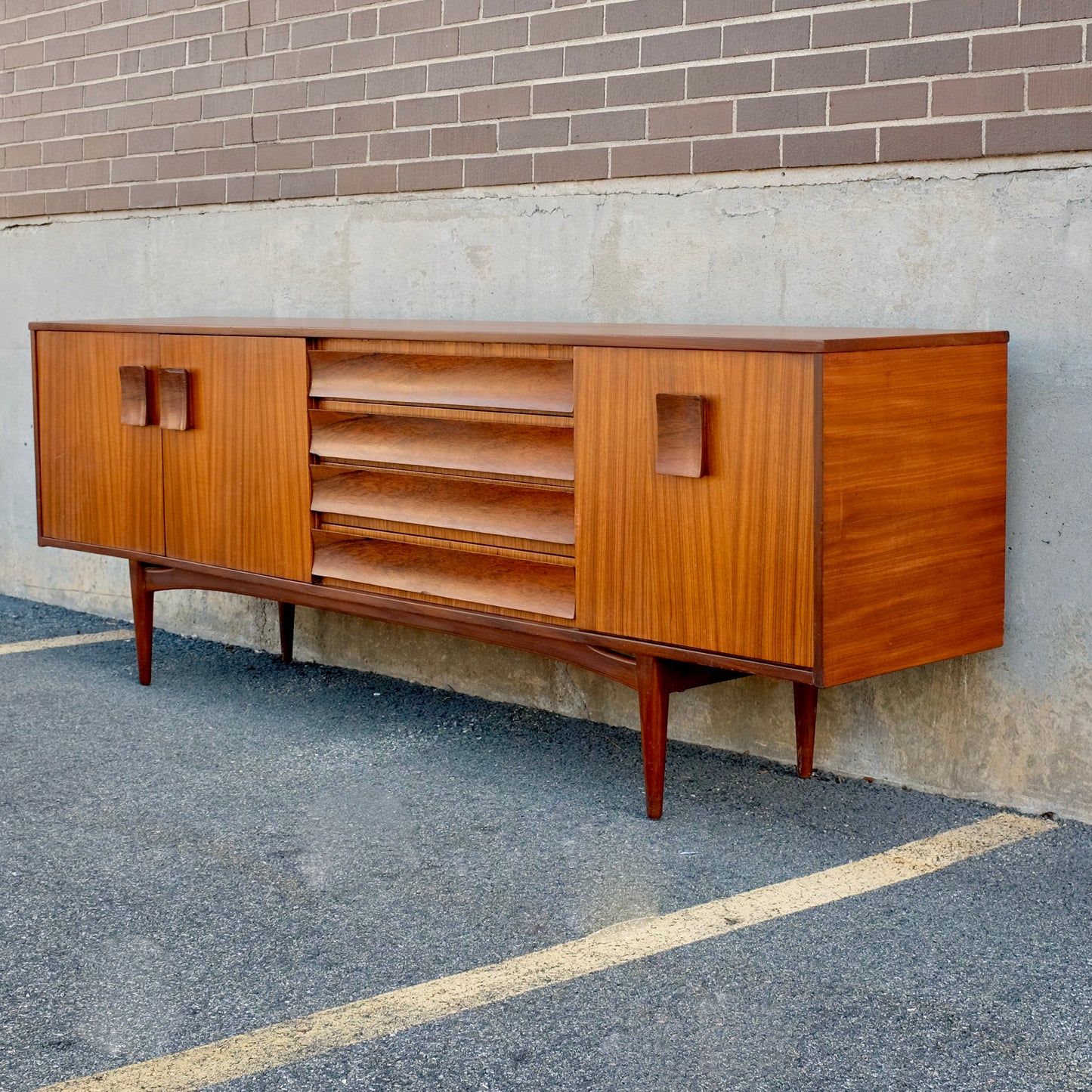 Elliots of Newbury Teak & Zebrano Credenza