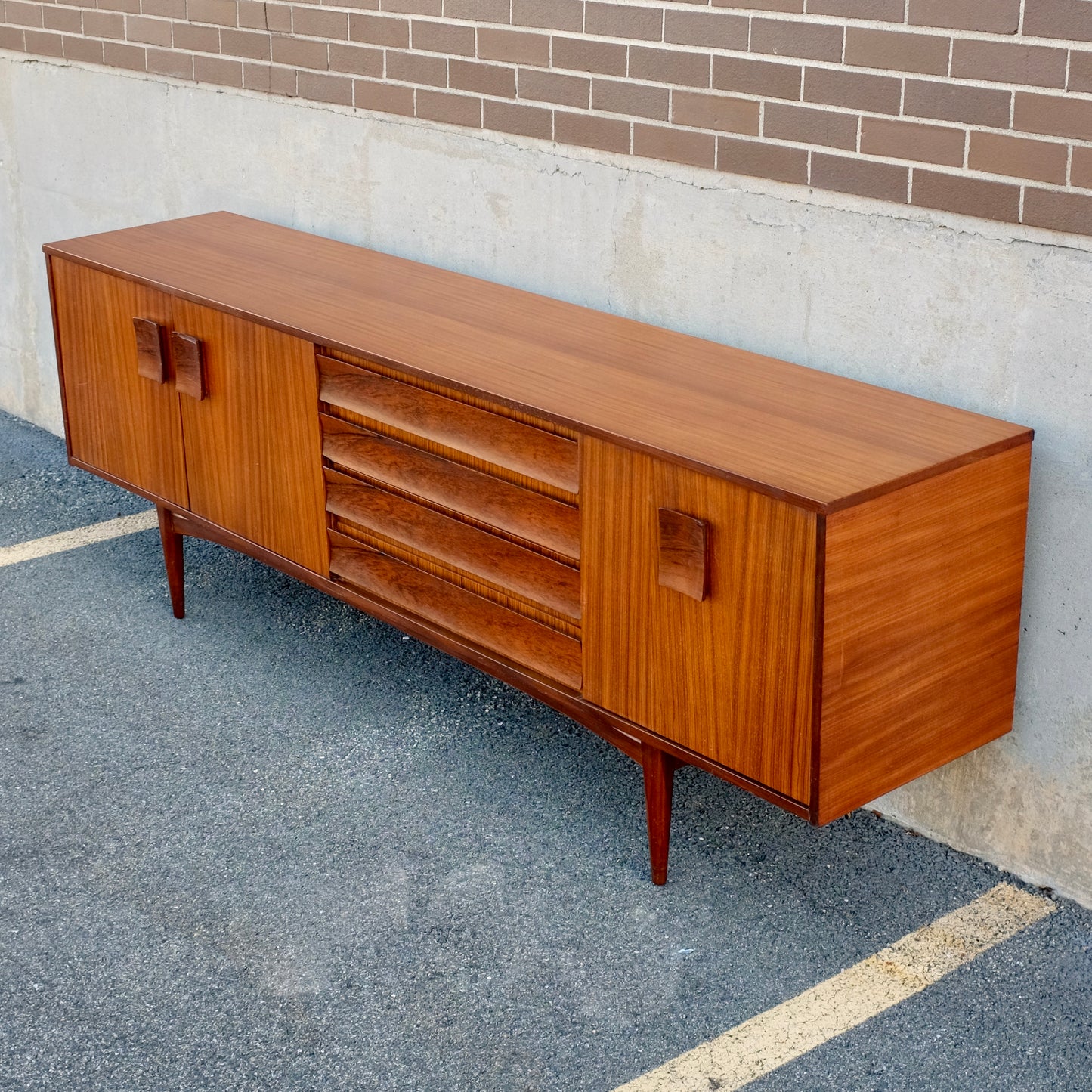 Elliots of Newbury Teak & Zebrano Credenza