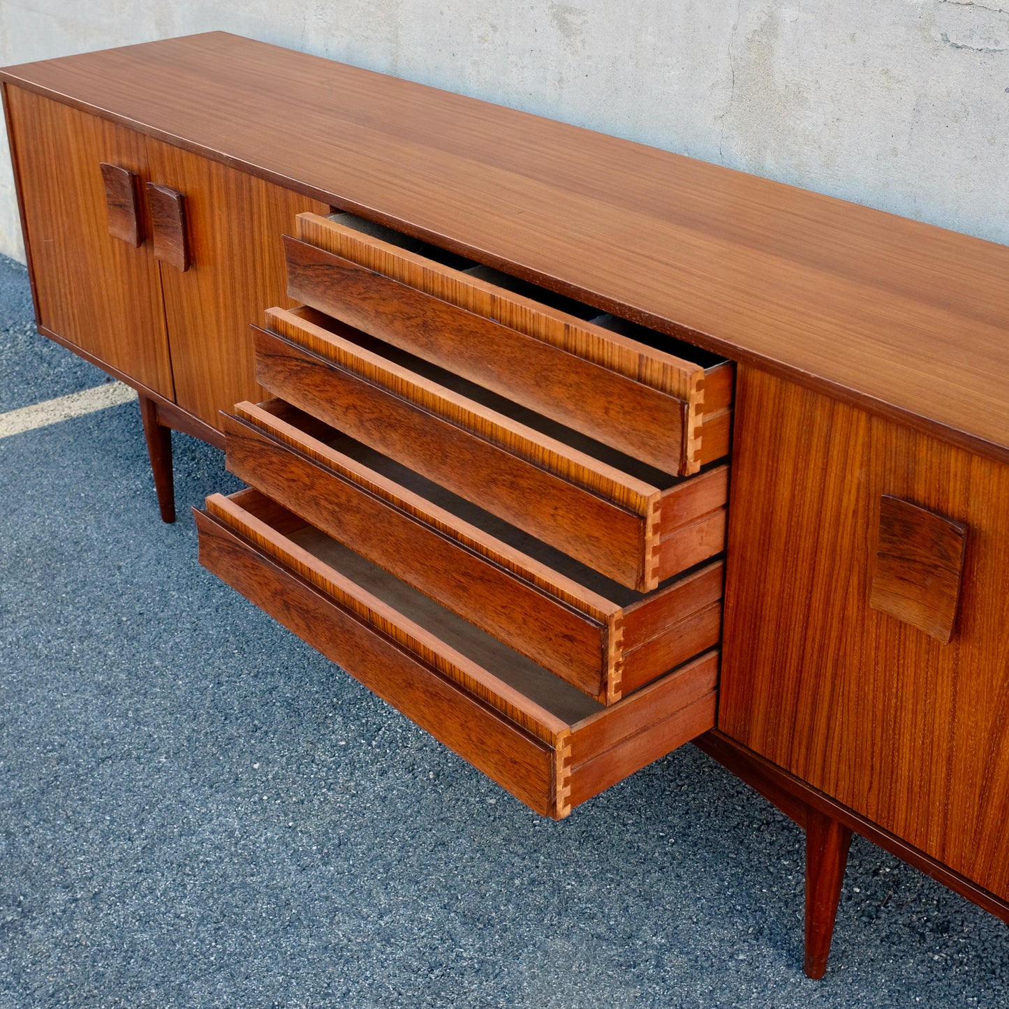 Elliots of Newbury Teak & Zebrano Credenza