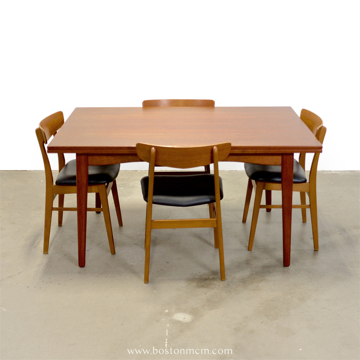 Danish Teak Draw Leaf Dining Table - #A2248
