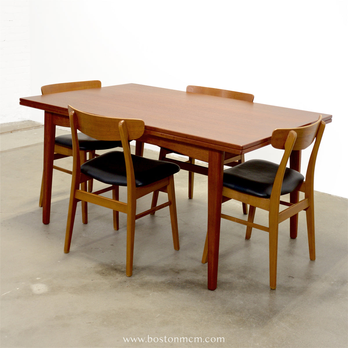 Danish Teak Draw Leaf Dining Table - #A2248