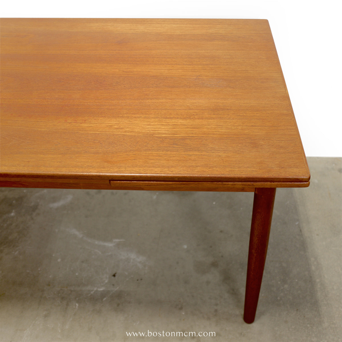 Danish Teak Draw Leaf Dining Table - #A2237