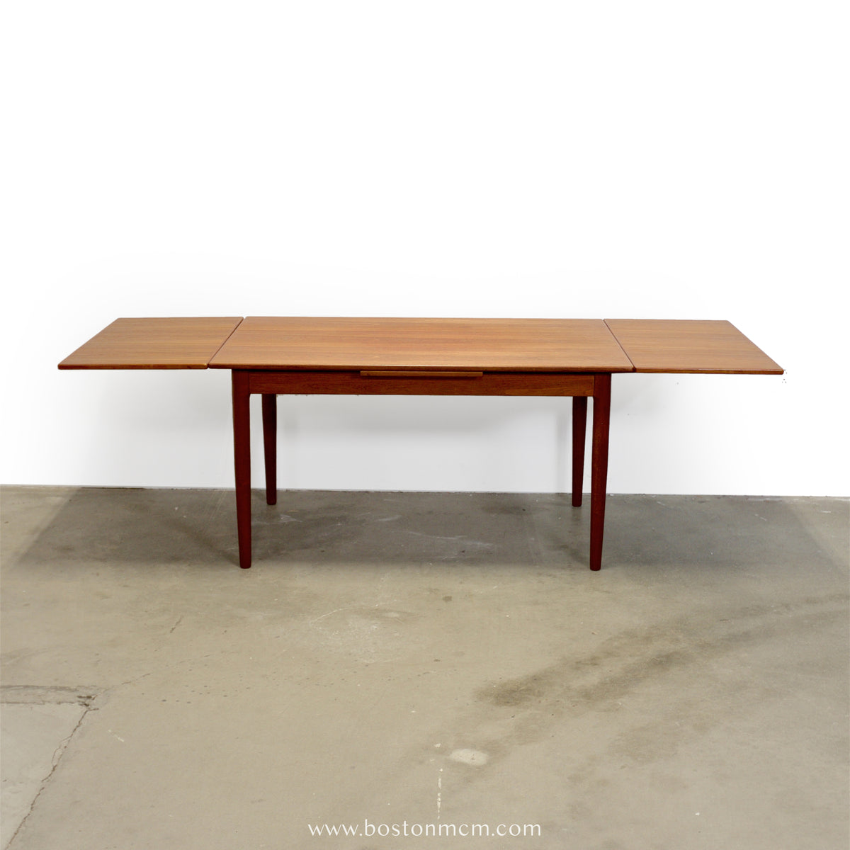Danish Teak Draw Leaf Dining Table - #A2237