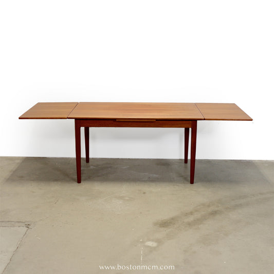 Danish Teak Draw Leaf Dining Table - #A2237