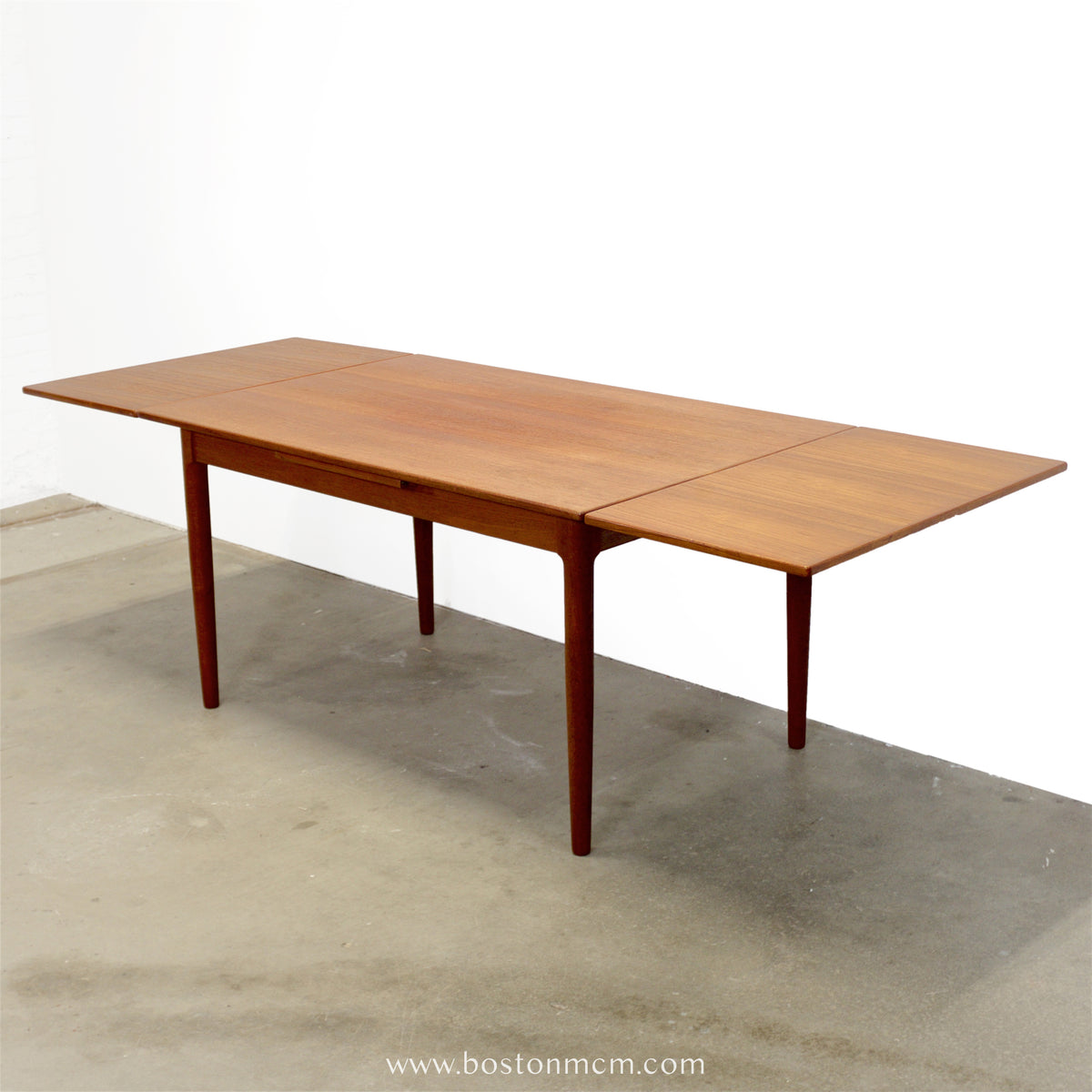 Danish Teak Draw Leaf Dining Table - #A2237