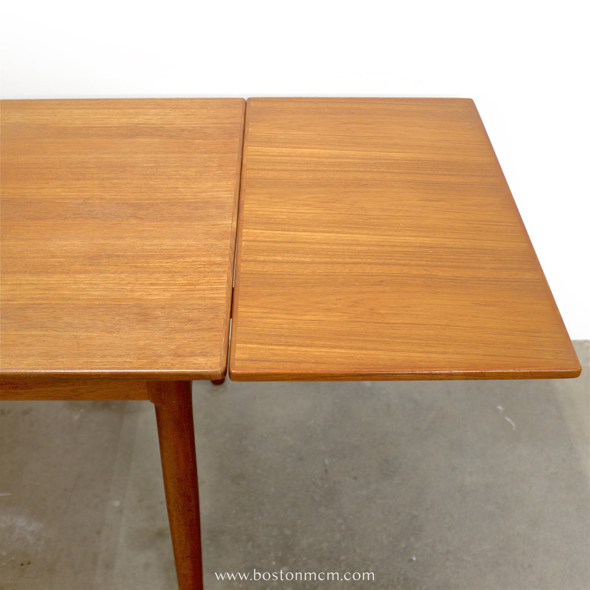 Danish Teak Draw Leaf Dining Table - #A2237