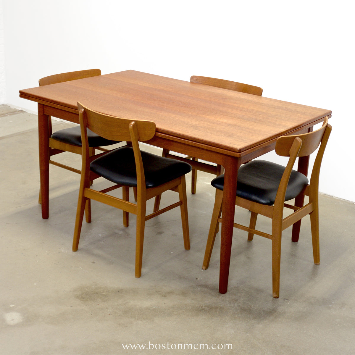 Danish Teak Draw Leaf Dining Table - #A2237