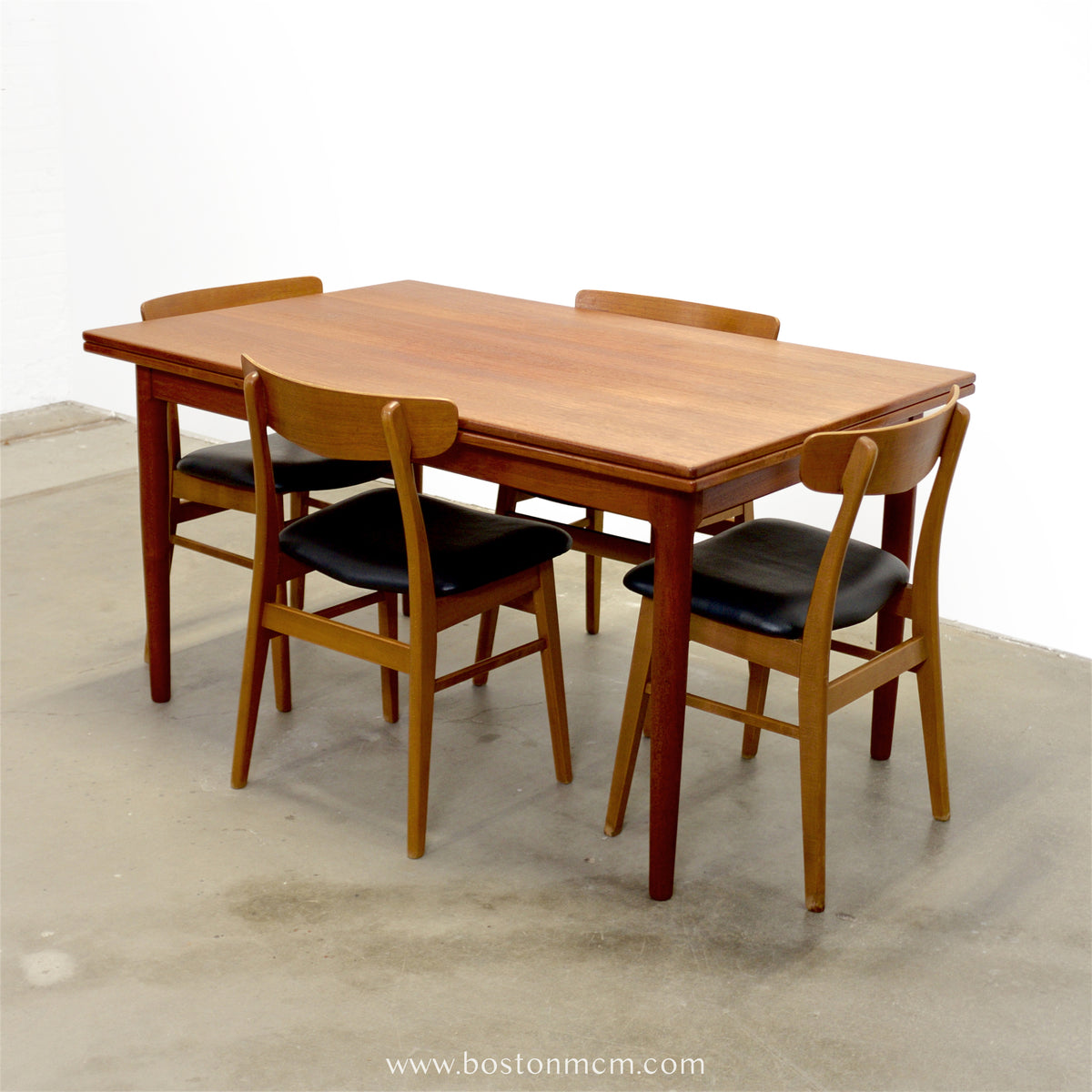 Danish Teak Draw Leaf Dining Table - #A2237