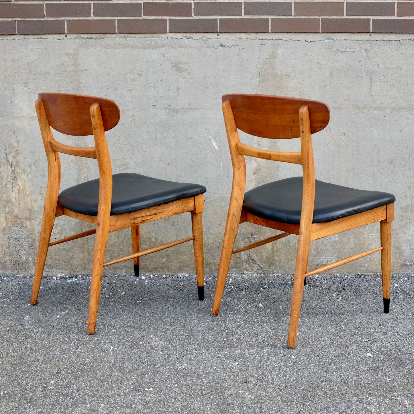 Lane Furniture "Acclaim" Walnut & Ash Dining Chairs - Set of 2