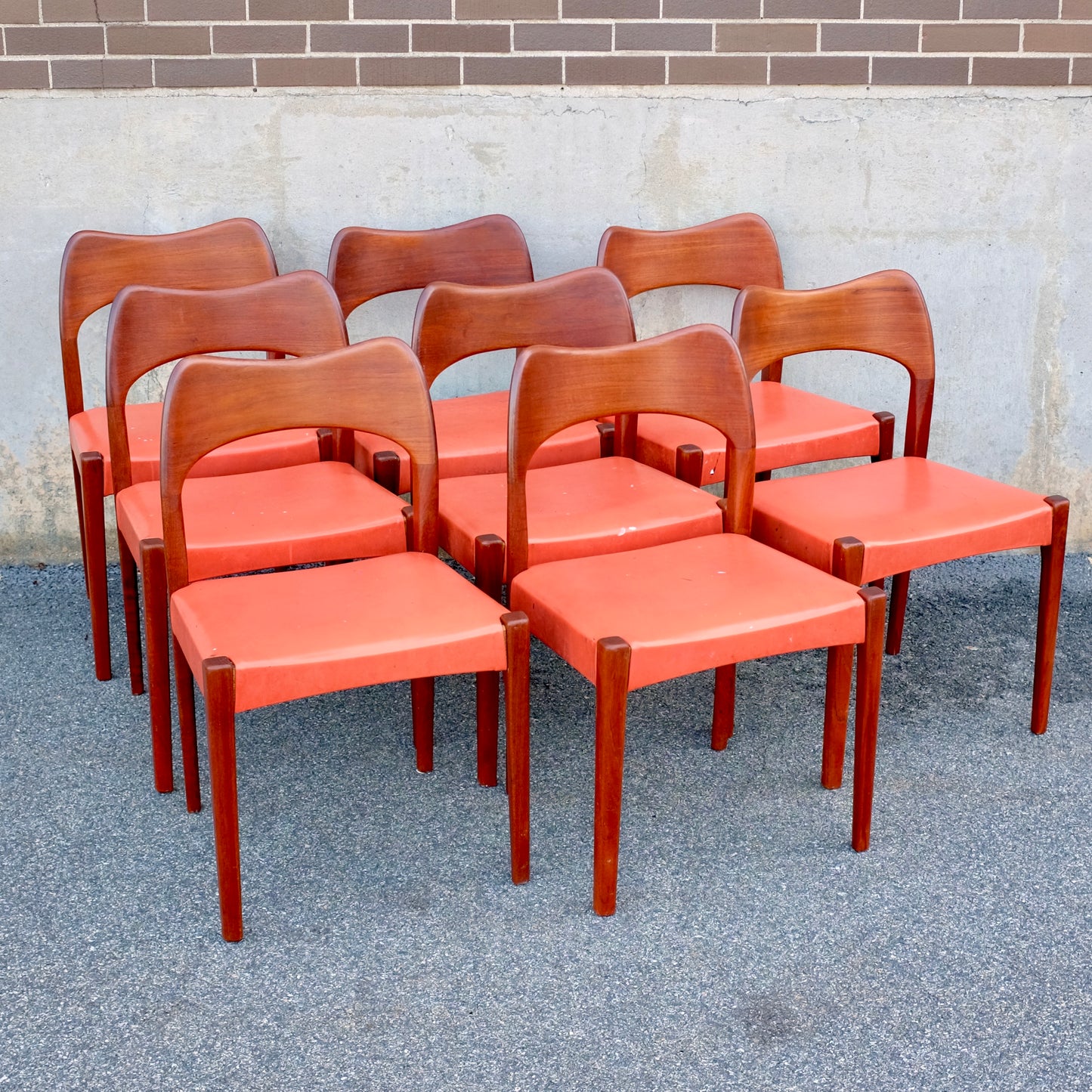 Mogens Kold Set of 6 Teak Dining Chairs Designed by Arne Hovmand Olsen