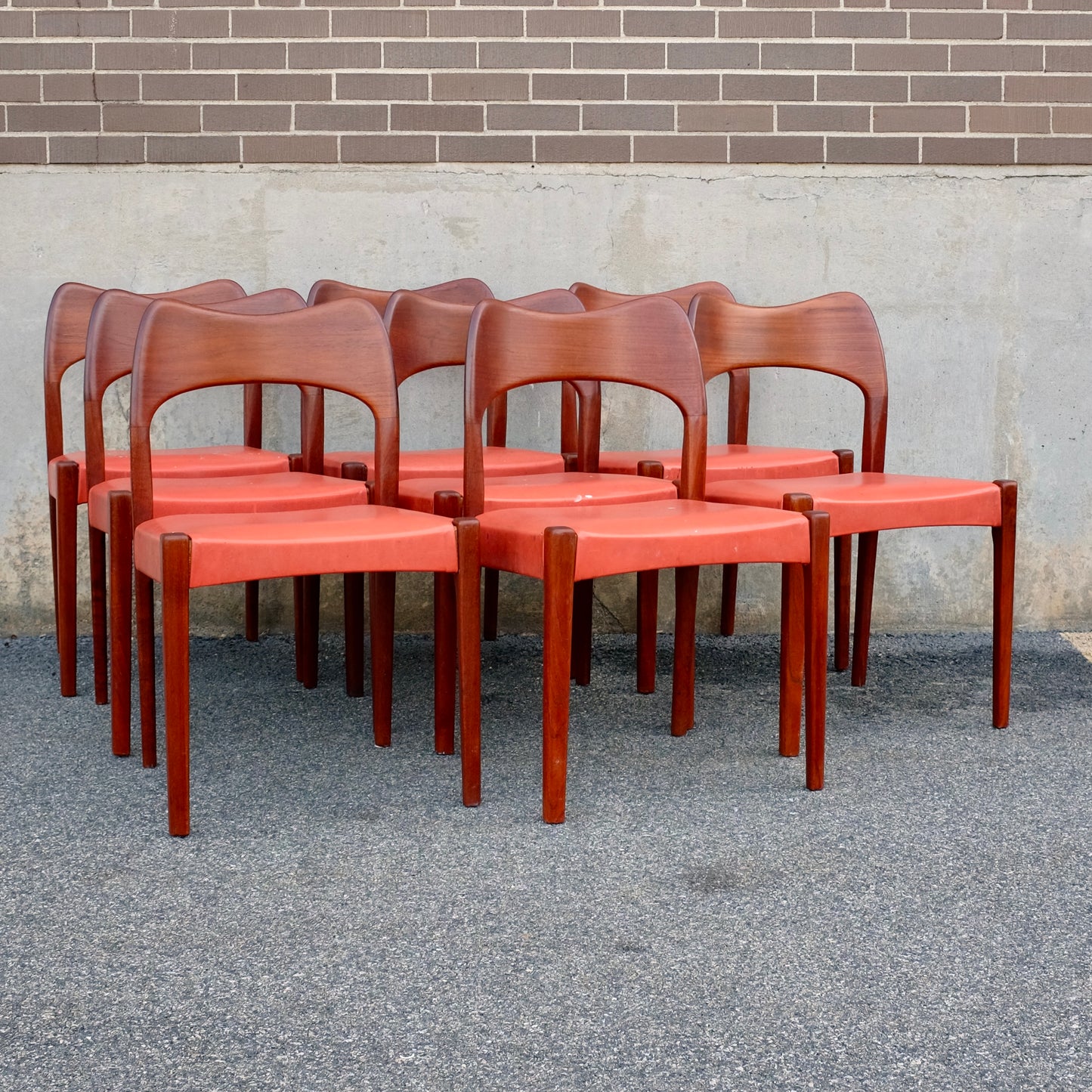 Mogens Kold Set of 6 Teak Dining Chairs Designed by Arne Hovmand Olsen