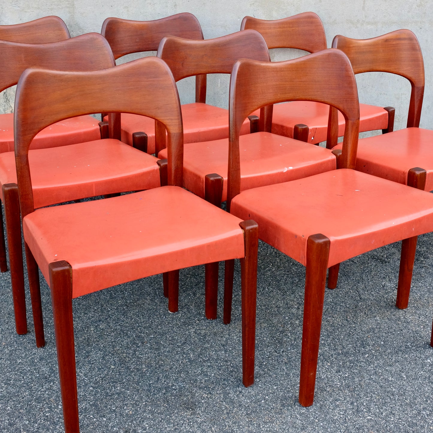 Mogens Kold Set of 6 Teak Dining Chairs Designed by Arne Hovmand Olsen