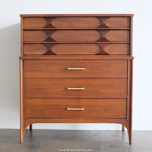 Kent Coffey "Perspecta" Rosewood & Walnut Tall Dresser