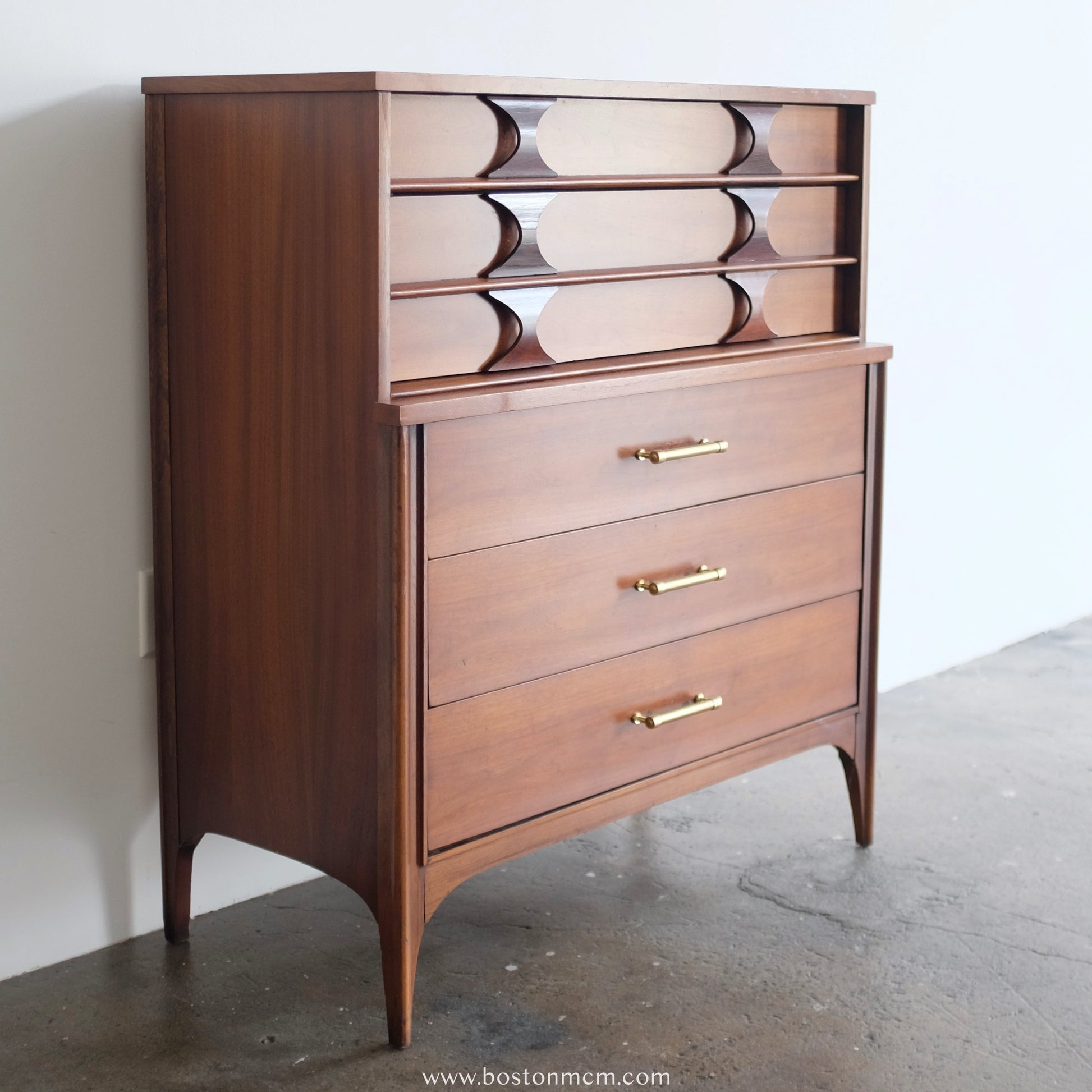 Mid Century Modern Vintage Kent Coffey "Perspecta" Rosewood & Walnut Tall Dresser Boston Mid Century Modern Mid Century Modern Vintage Kent Coffey "Perspecta" Rosewood & Walnut Tall Dresser Boston Mid Century Modern
