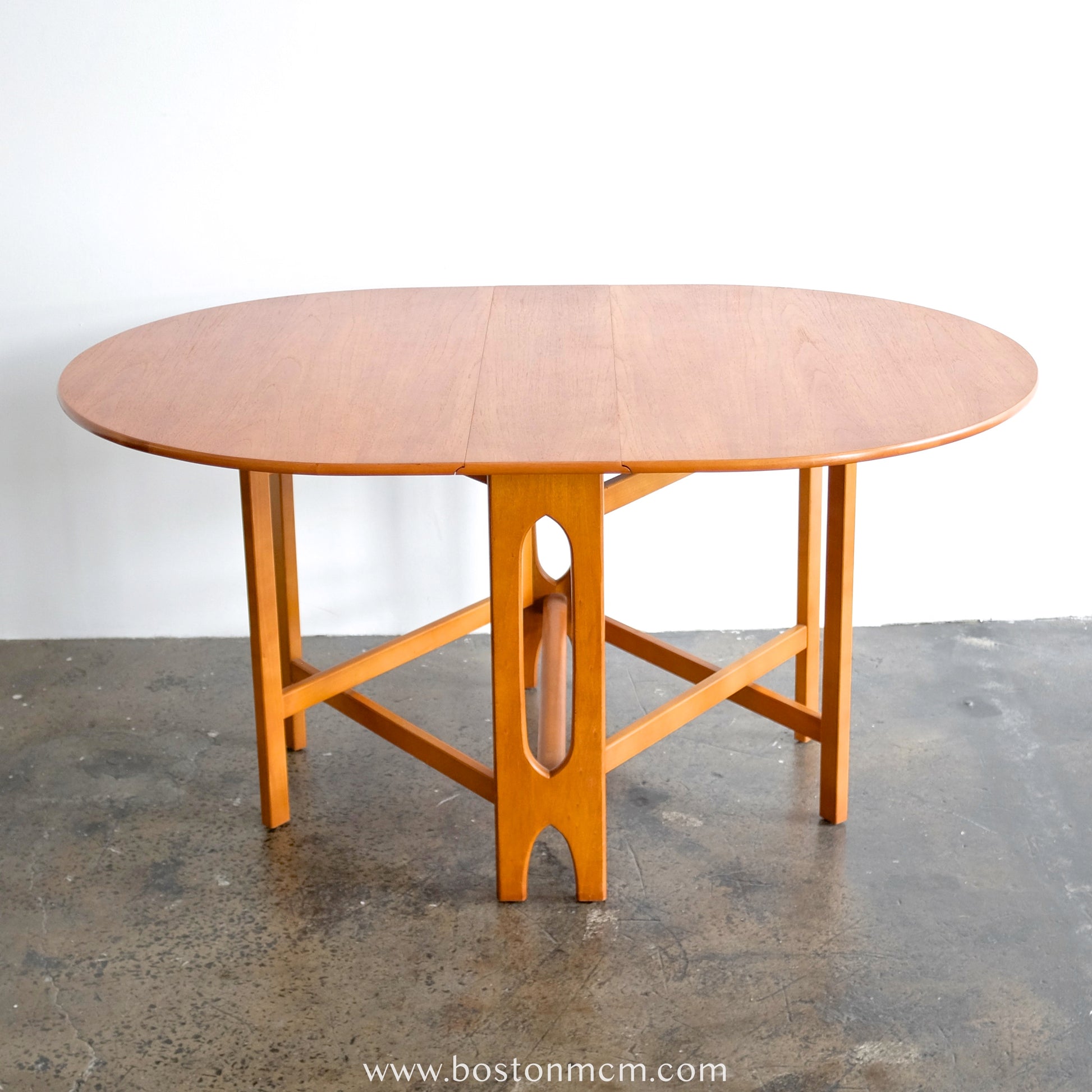 Vintage Mid Century Modern Nathan Furniture Teak Drop Leaf Table