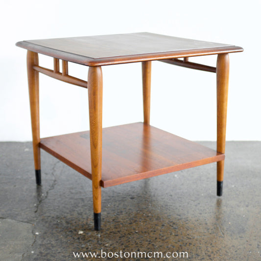 Lane Furniture "Acclaim II" Walnut & Ash Square Side Table