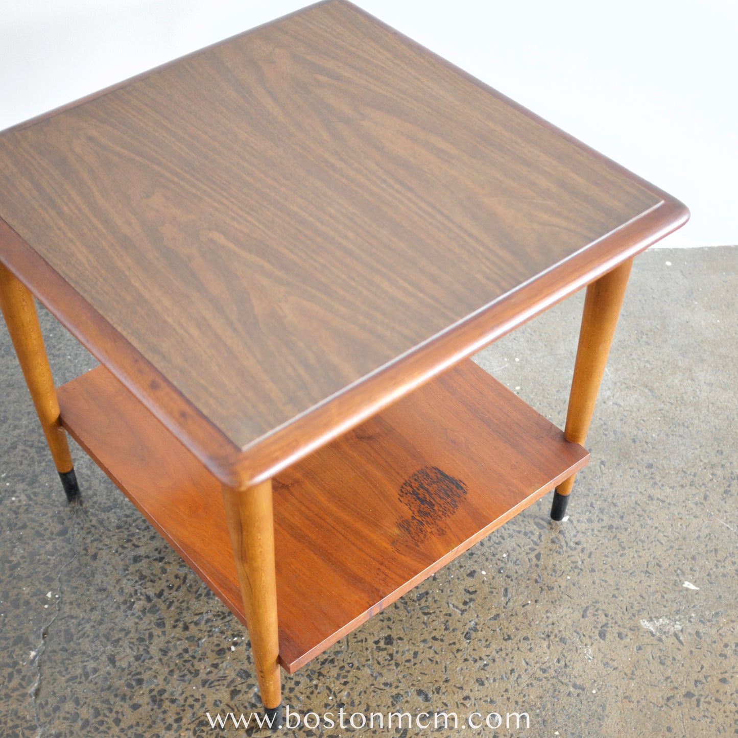 Lane Furniture "Acclaim II" Walnut & Ash Square Side Table