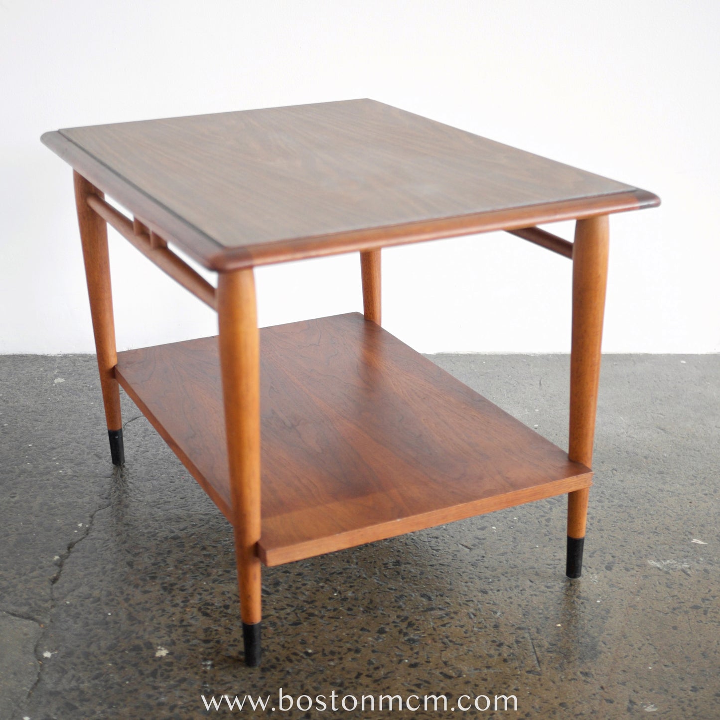 Lane Furniture "Acclaim II" Walnut & Ash Pair of Side Tables