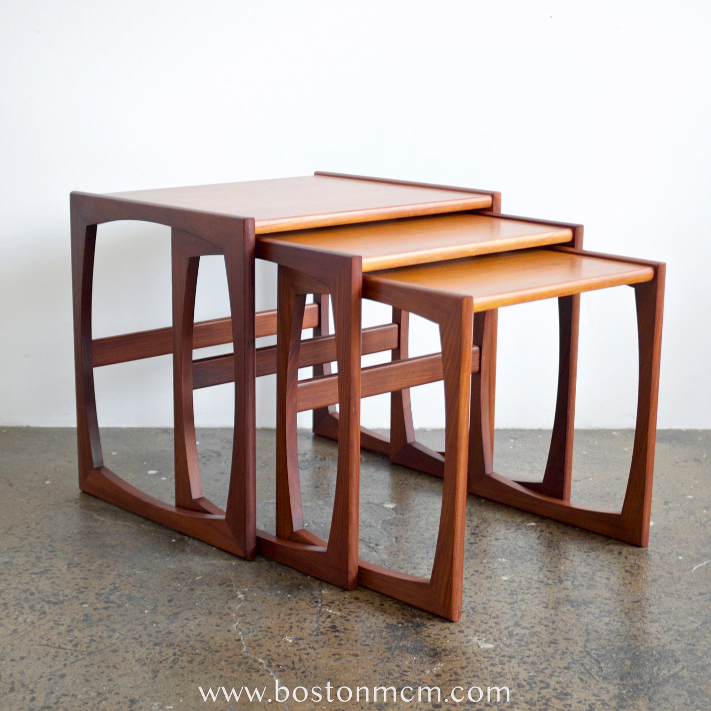 G-Plan Furniture "Quadrille" Set of 3 Teak Nesting Tables