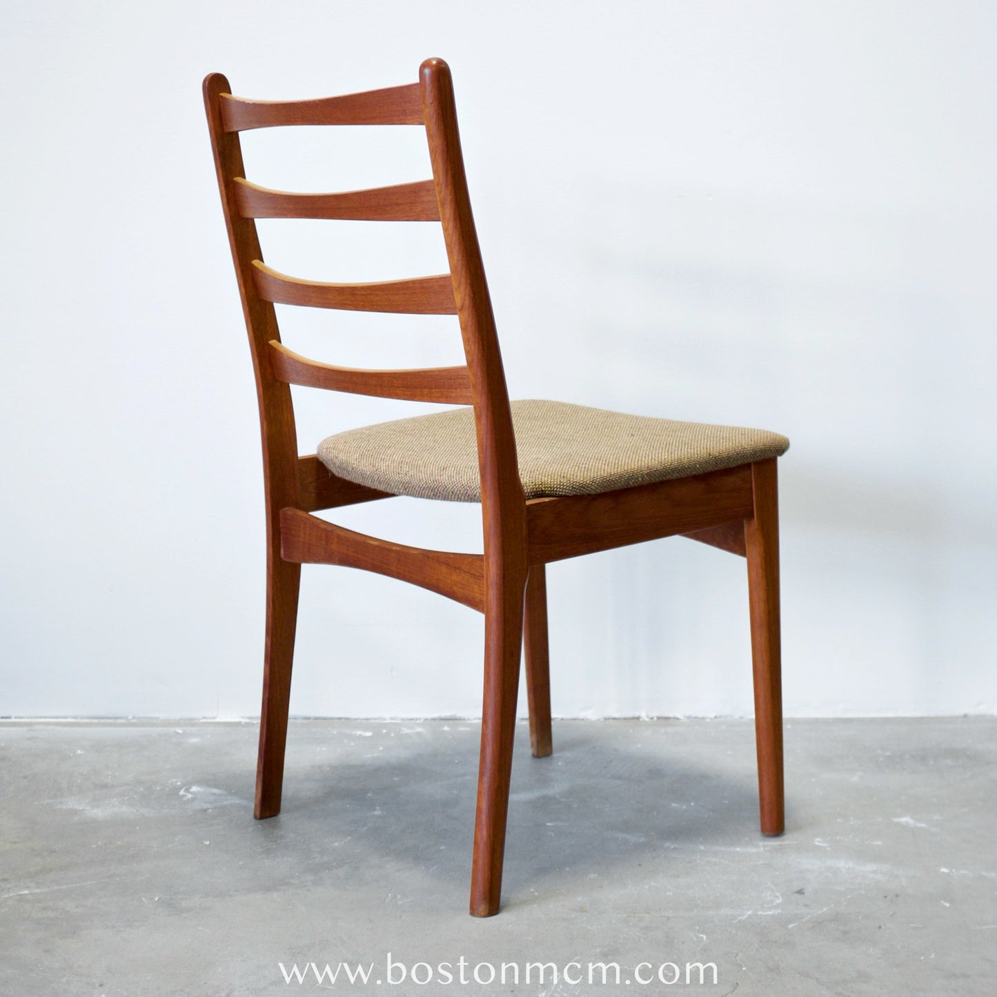 Danish Teak Ladder Back Dining Chairs - Set of 4