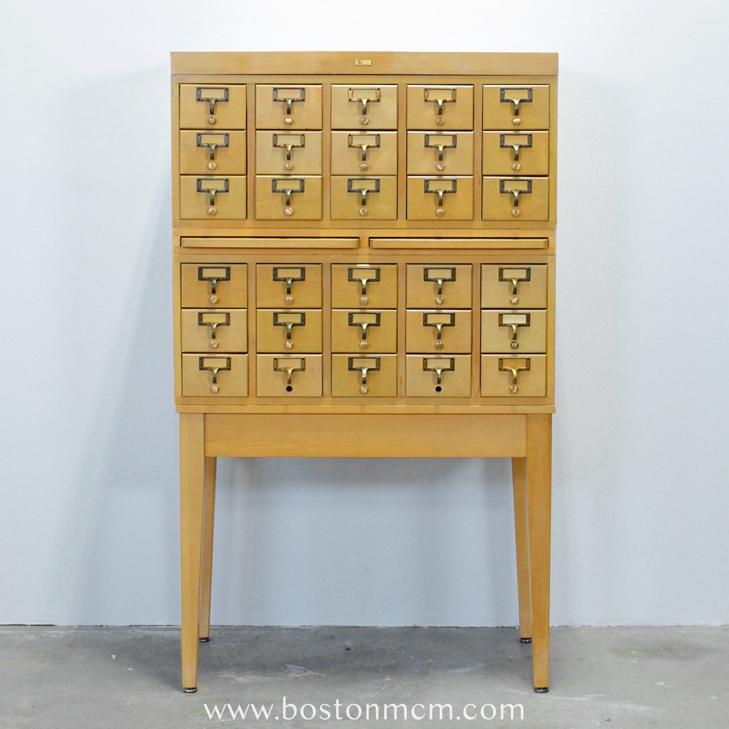 30 Drawer Maple Library Card Catalog