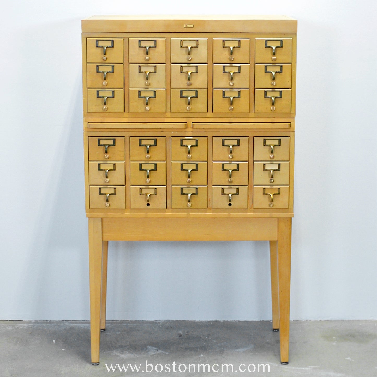 30 Drawer Maple Library Card Catalog