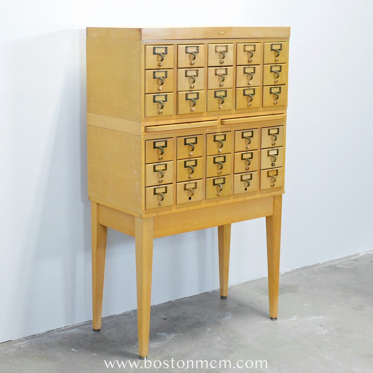 30 Drawer Maple Library Card Catalog