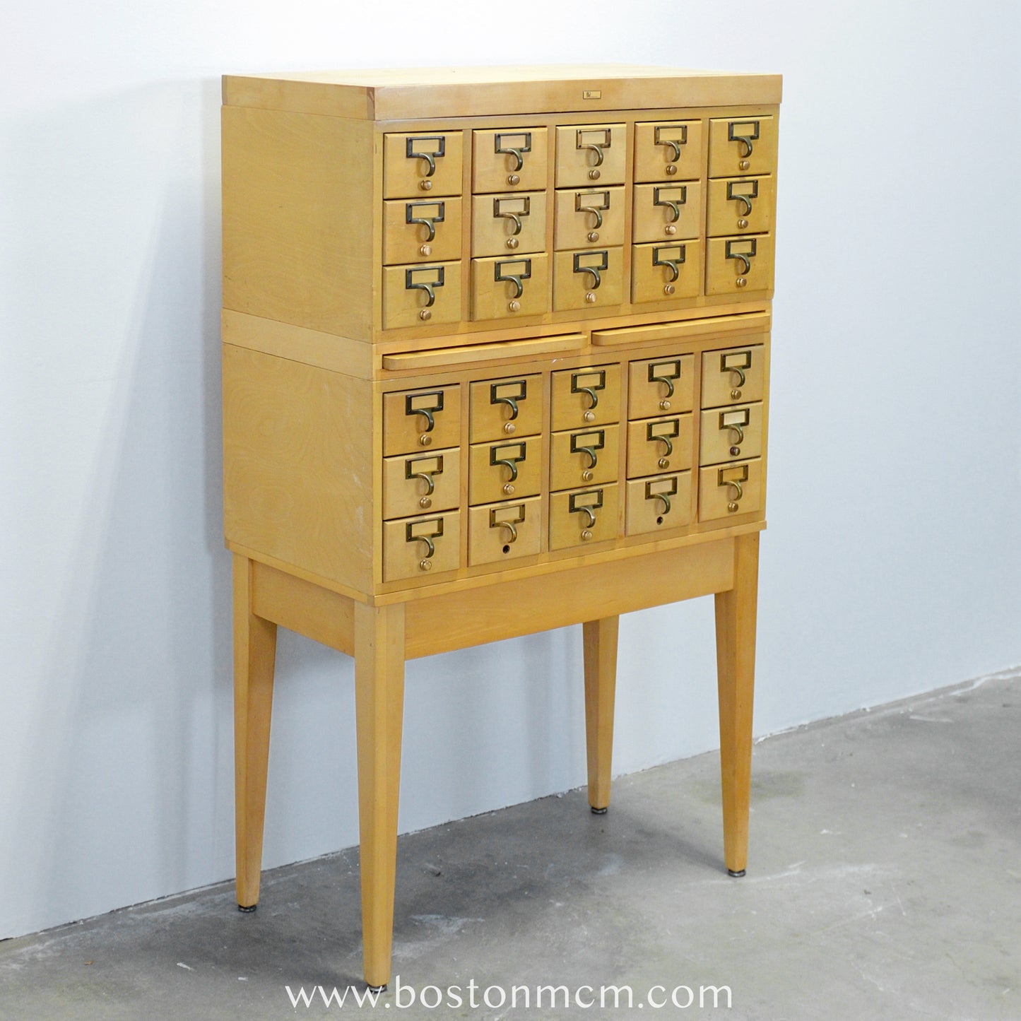 30 Drawer Maple Library Card Catalog