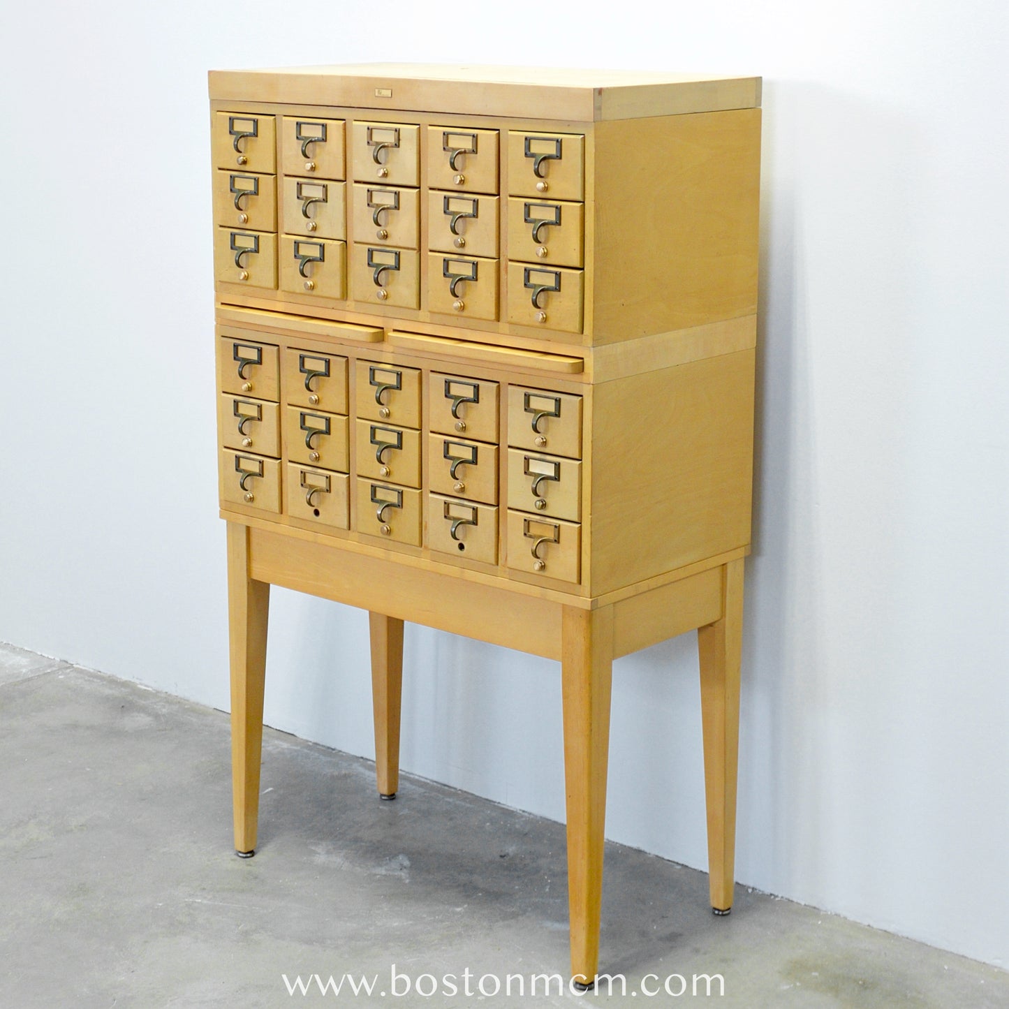 30 Drawer Maple Library Card Catalog