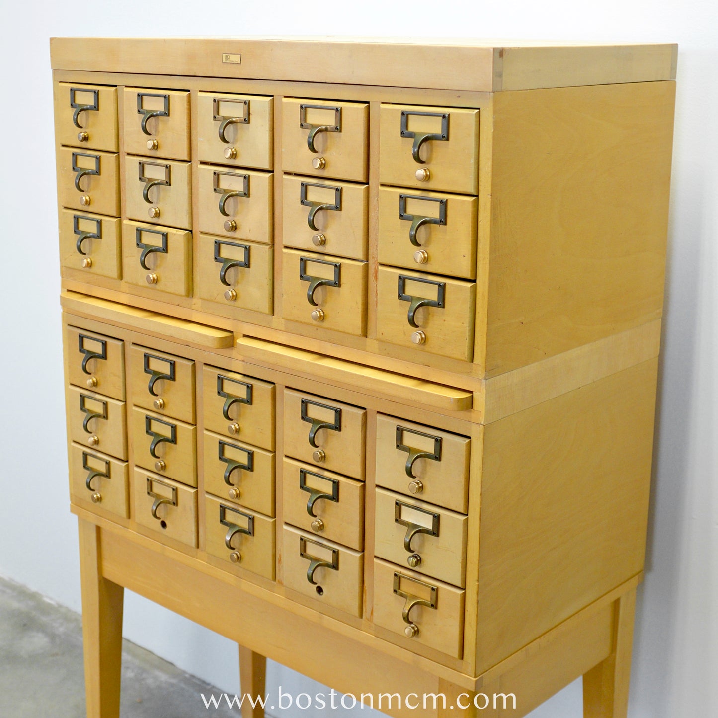 30 Drawer Maple Library Card Catalog