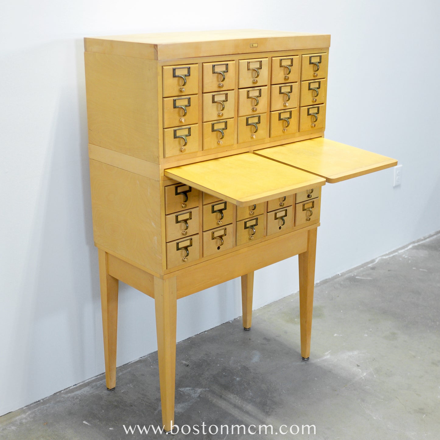 30 Drawer Maple Library Card Catalog