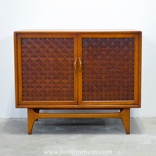 Lane Furniture "Perception" Walnut Record Cabinet / Small Credenza / Cabinet