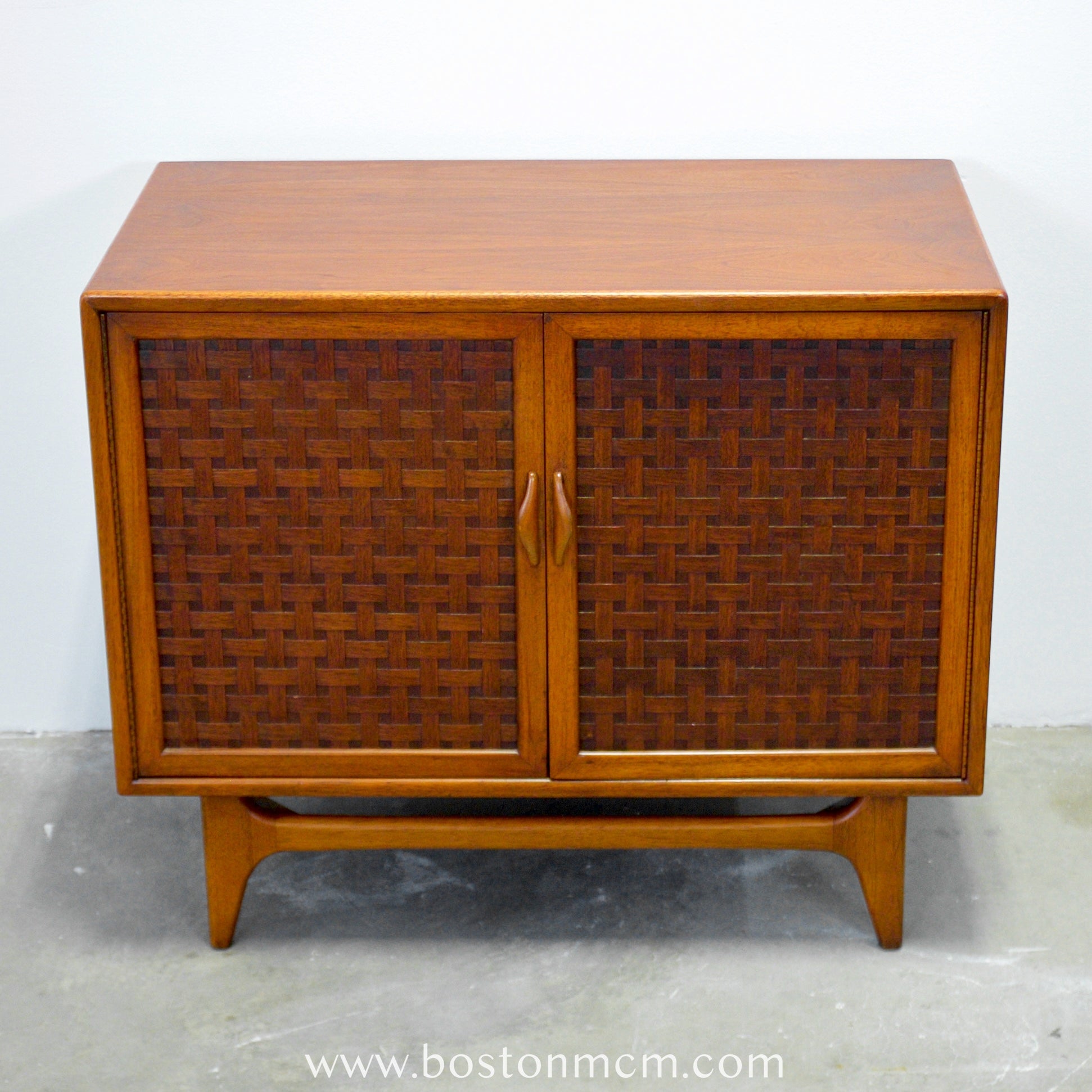 Mid Century Modern Vintage Lane Furniture Perception Walnut Record  Cabinet / Small Credenza / Cabinet – Boston Mid Century Modern