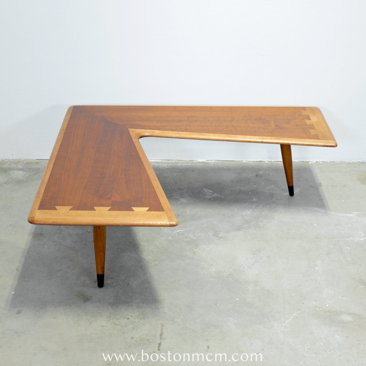 Lane Furniture "Acclaim" Walnut and Ash Boomerang Coffee Table