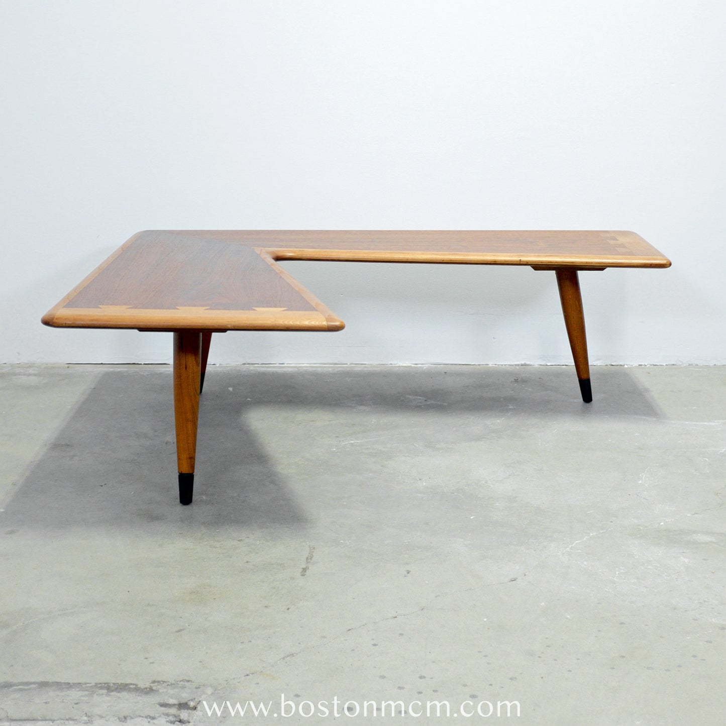 Lane Furniture "Acclaim" Walnut and Ash Boomerang Coffee Table