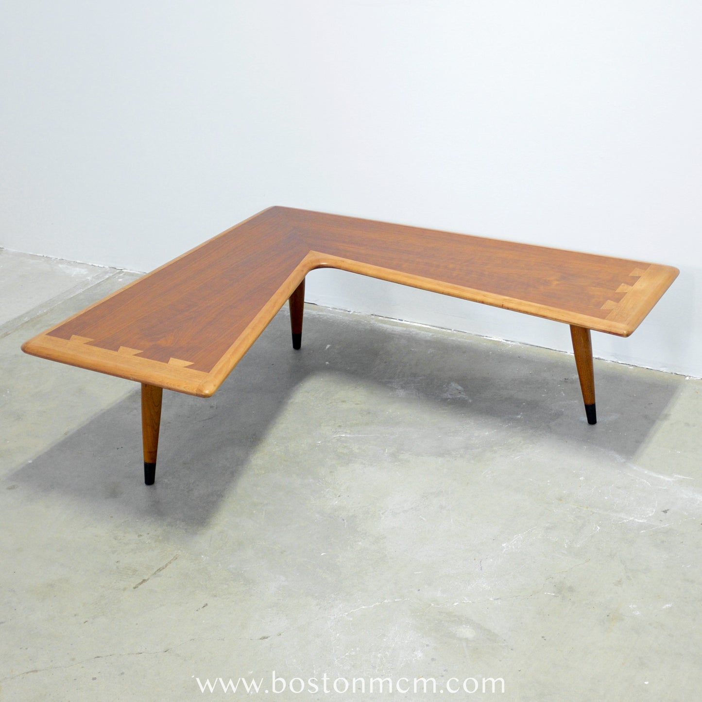 Lane Furniture "Acclaim" Walnut and Ash Boomerang Coffee Table